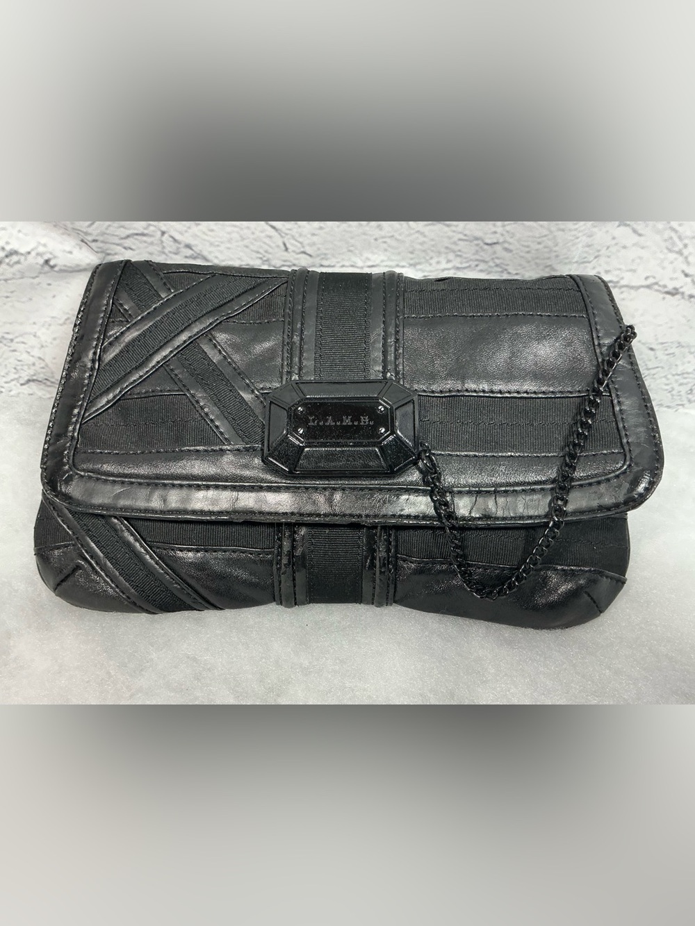 Designer L.A.M.B. Black Leather Clutch❤️🔥🖤